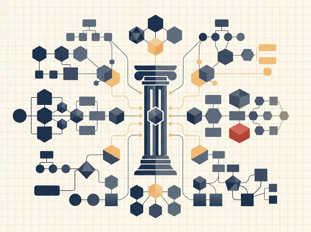 Diagram över spellagen och dess kapitelstruktur
